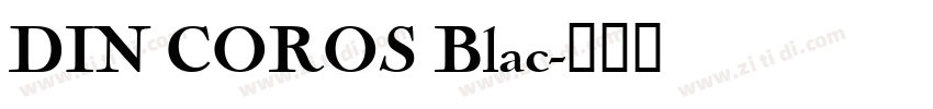 DIN COROS Blac字体转换